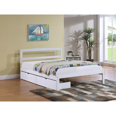 Full Bed with storage drawers IF-416-W (White)